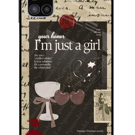 I am just a girl Samsung M51 Glass Case