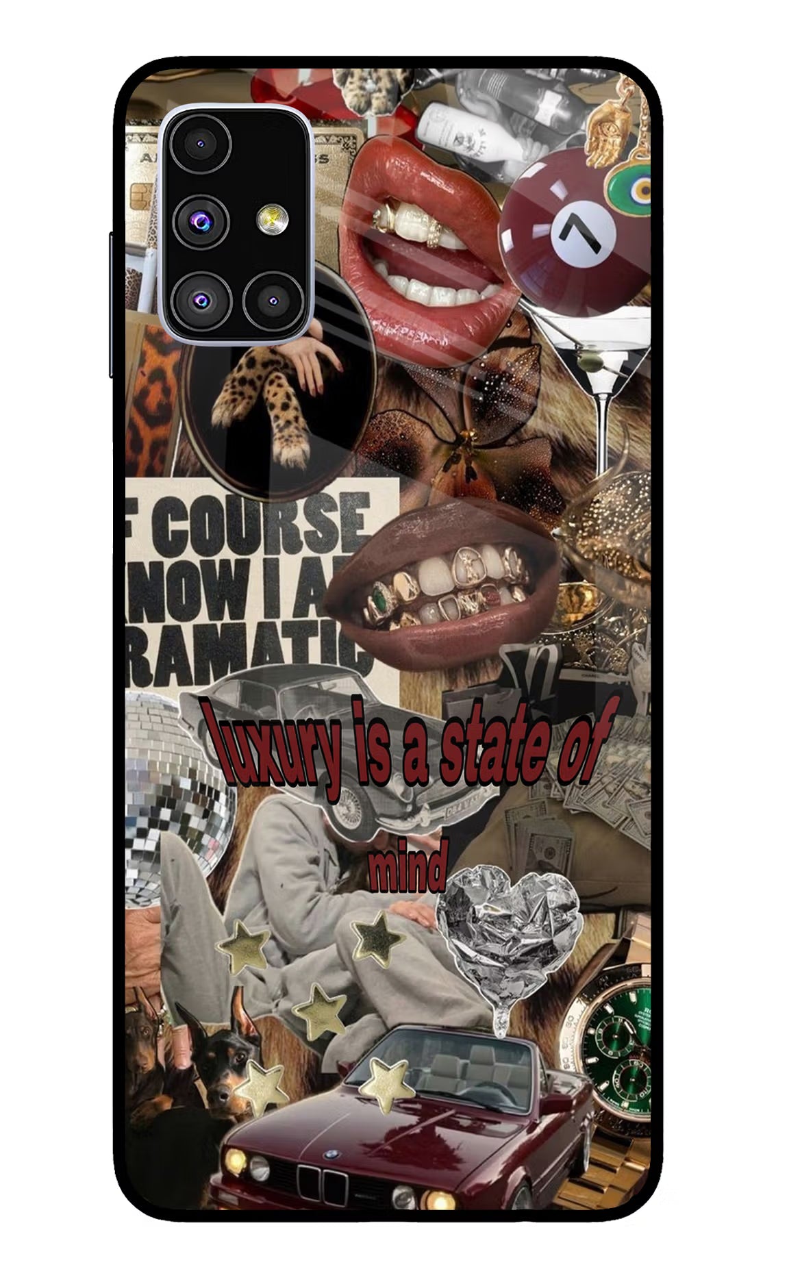 Luxury Samsung M51 Glass Case Back Cover by Casekaro