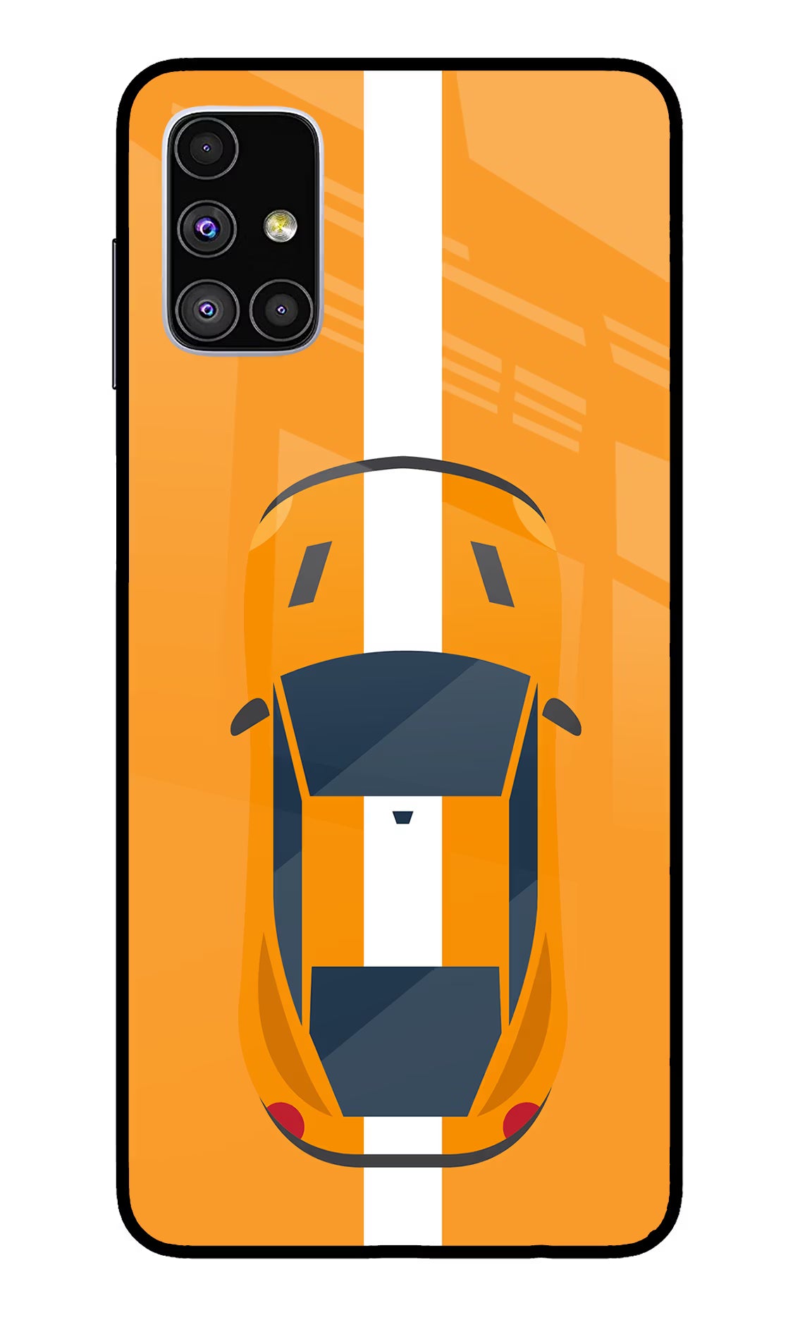 Highway Pursuit Samsung M51 Glass Case Back Cover by Casekaro