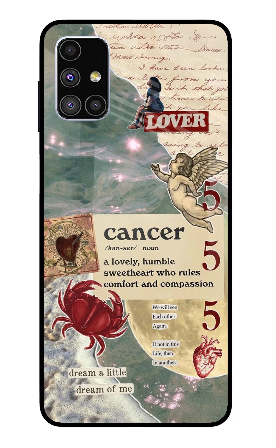 Cancer Zodiac Samsung M51 Glass Case