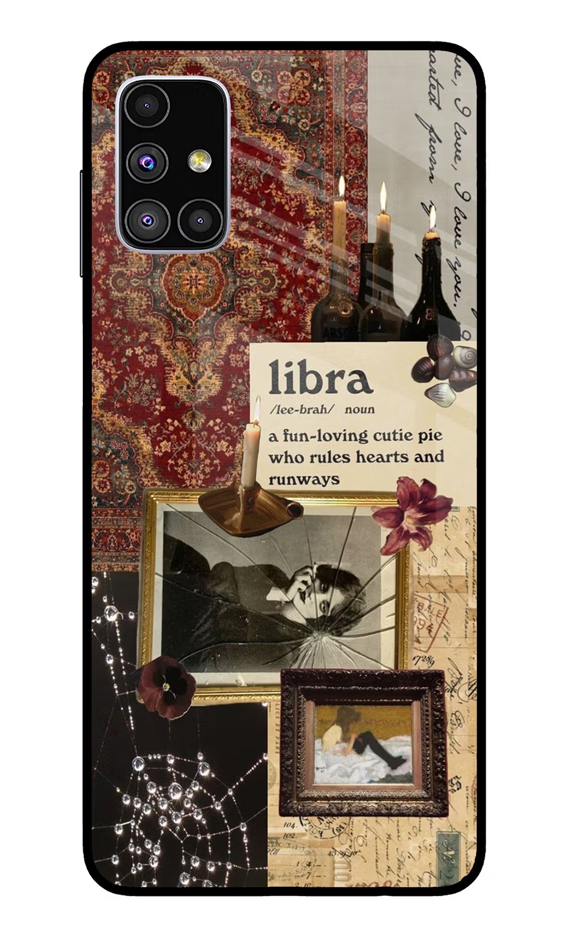 Libra Zodiac Samsung M51 Glass Case Back Cover by Casekaro