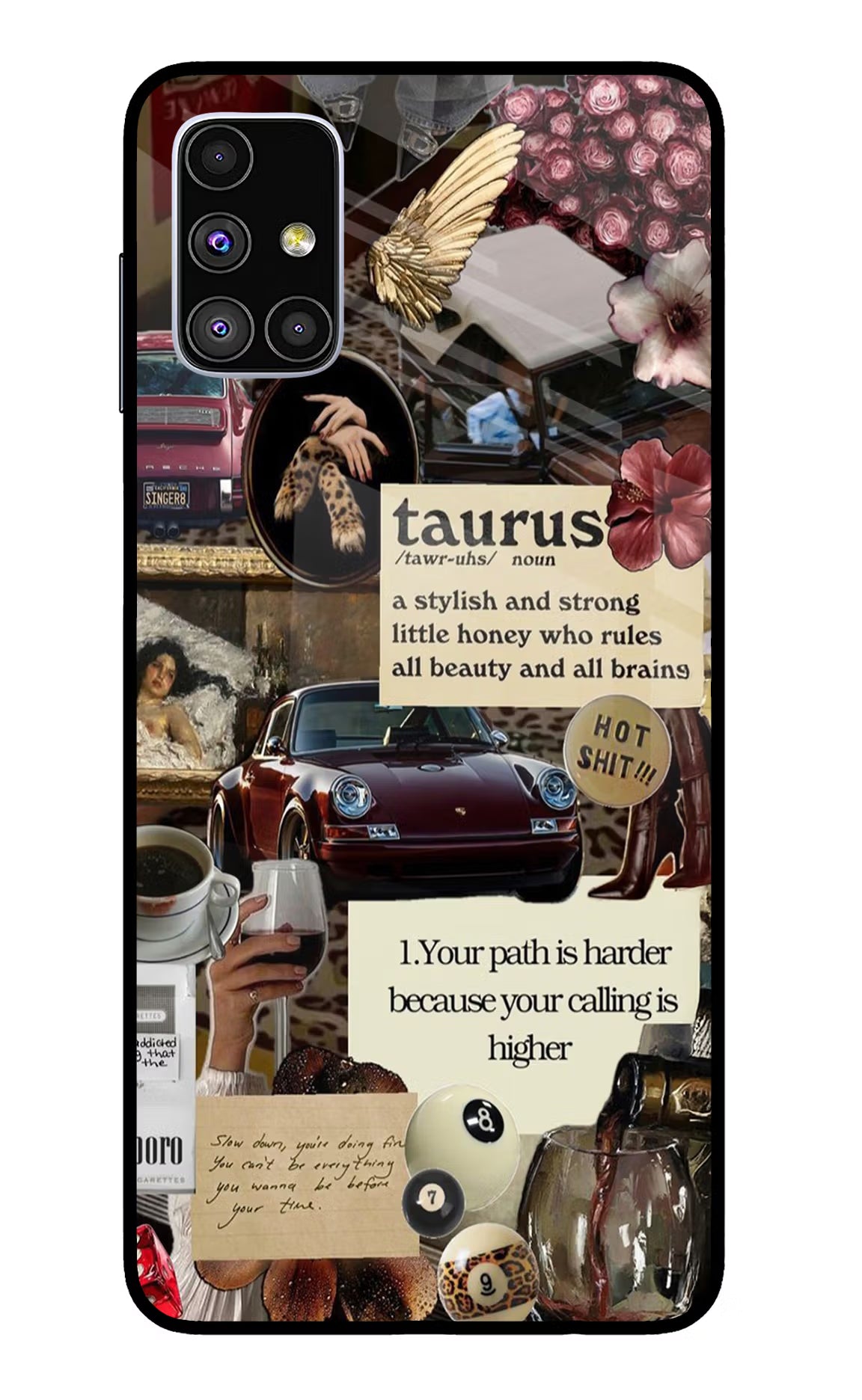 Taurus Zodiac Samsung M51 Glass Case Back Cover by Casekaro