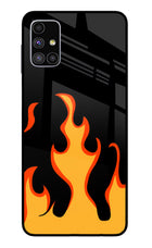 Fired Up – Black Samsung M51 Glass Case