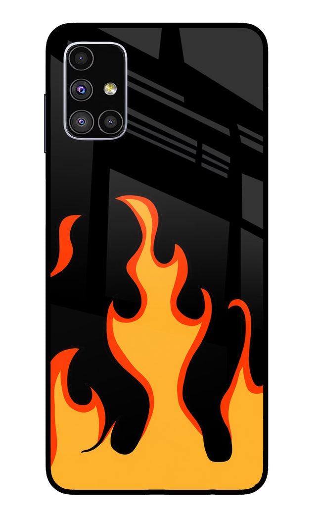 Fired Up – Black Samsung M51 Glass Case