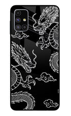 Twin Dragons Samsung M51 Glass Case