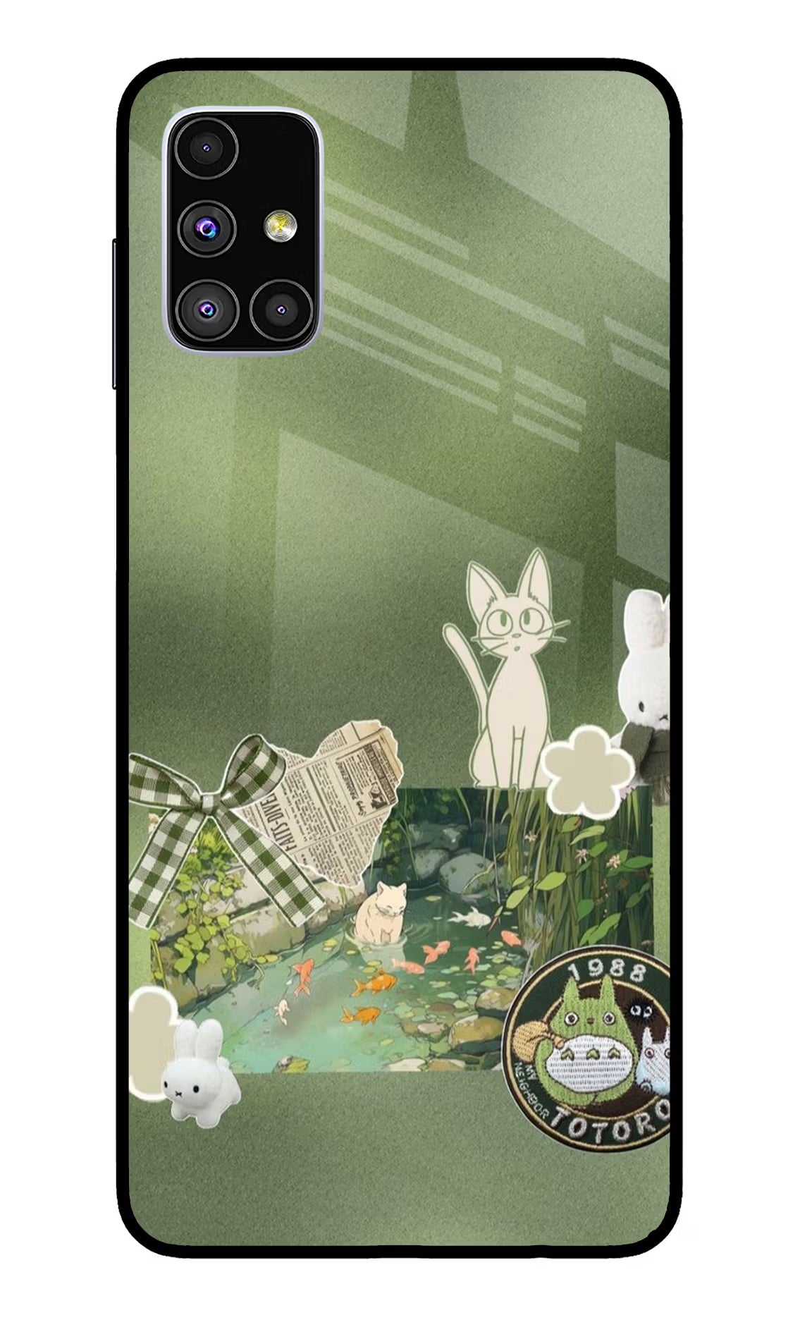 Aesthetic anime Samsung M51 Glass Case