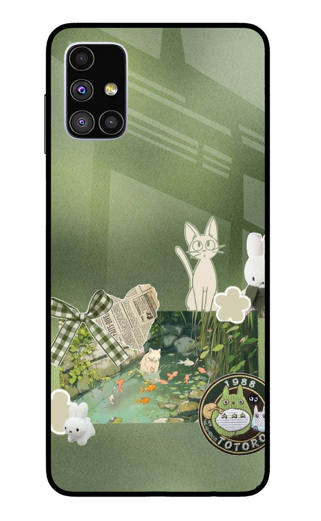 Aesthetic anime Samsung M51 Glass Case