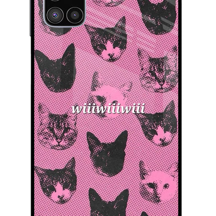 Pink Cats Samsung M51 Glass Case