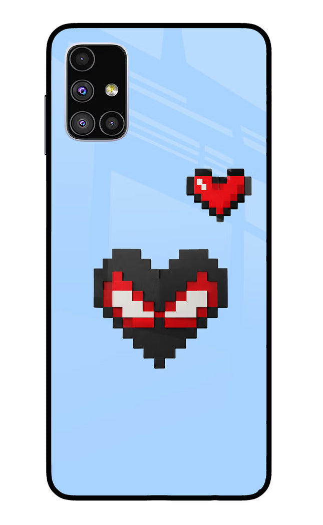Peter Heart Samsung M51 Glass Case