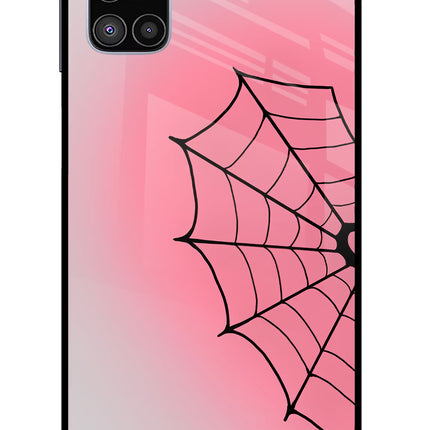Pink Web Samsung M51 Glass Case