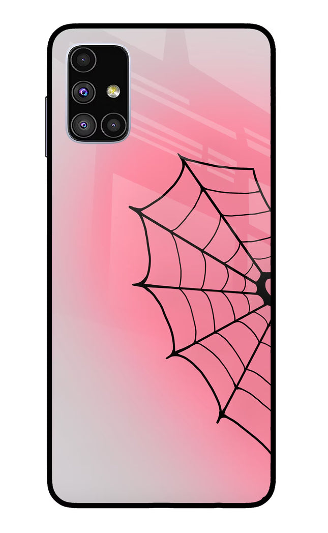Pink Web Samsung M51 Glass Case