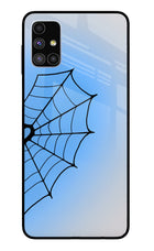 Blue Web Samsung M51 Glass Case