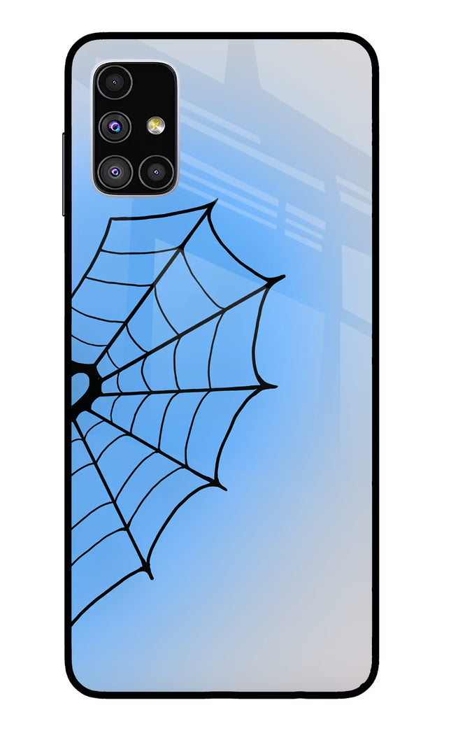 Blue Web Samsung M51 Glass Case