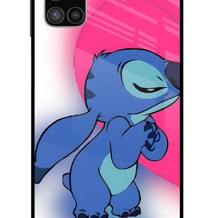 Stitch Hug Samsung M51 Glass Case