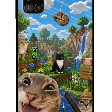 Minecraft Cat Chaos Samsung M51 Glass Case