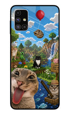 Minecraft Cat Chaos Samsung M51 Glass Case