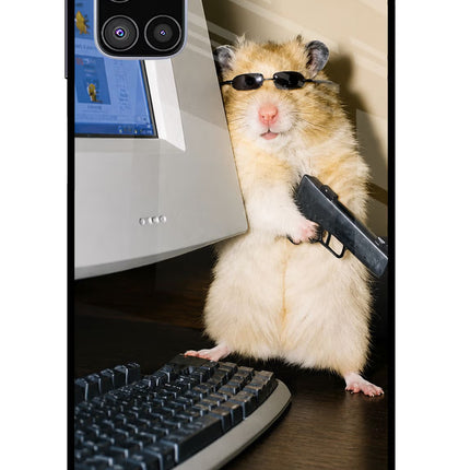 Hacker Hamster Samsung M51 Glass Case