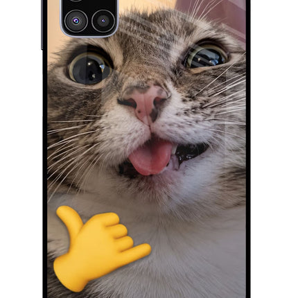 Silly Cat Call Samsung M51 Glass Case