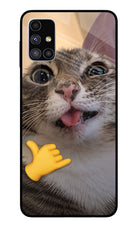 Silly Cat Call Samsung M51 Glass Case