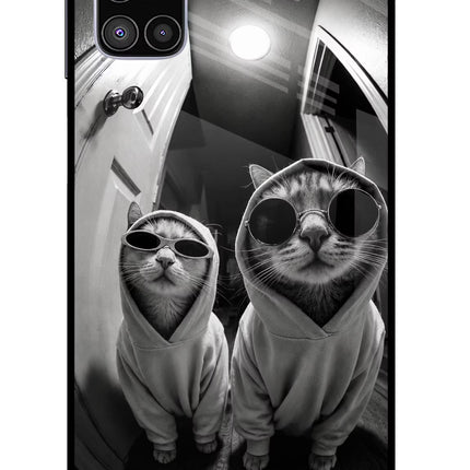 Hood Cats Samsung M51 Glass Case