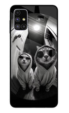 Hood Cats Samsung M51 Glass Case