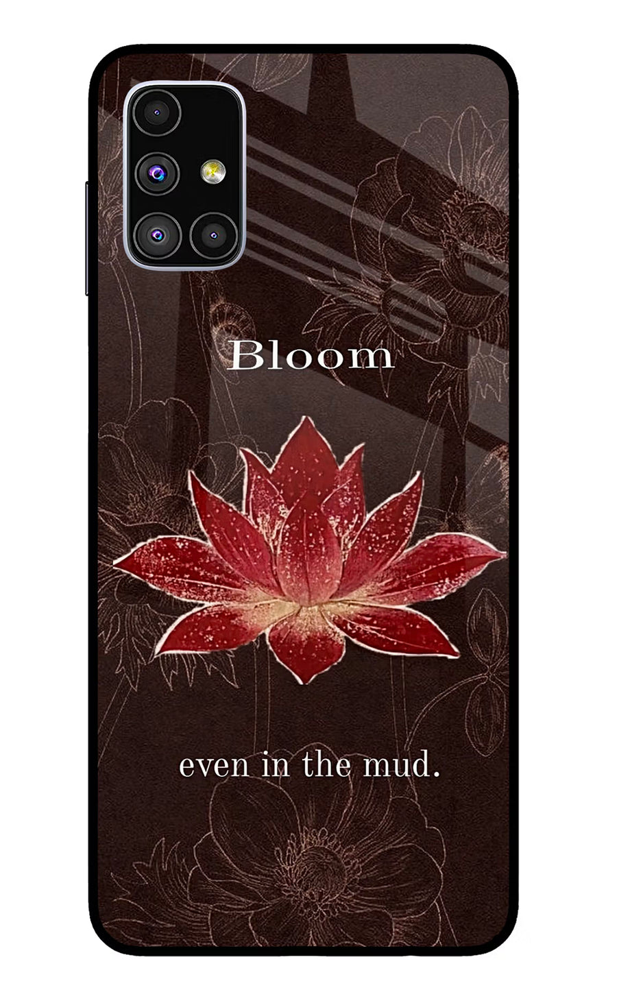 Bloom Samsung M51 Back Cover, Glass case