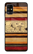 Vinyl Stripes Samsung M51 Glass Case