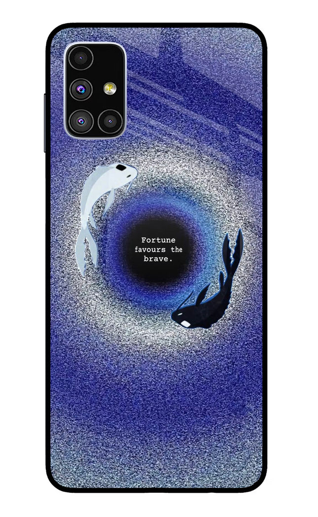 Dark Koi Samsung M51 Glass Case