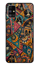 Folk Print Samsung M51 Glass Case