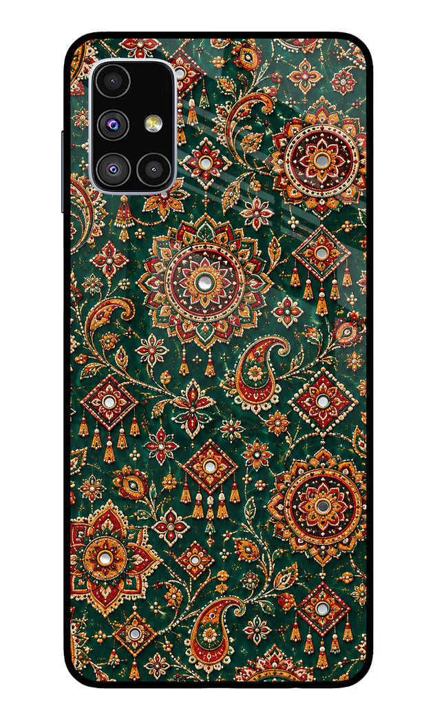 Green Pataka Samsung M51 Glass Case