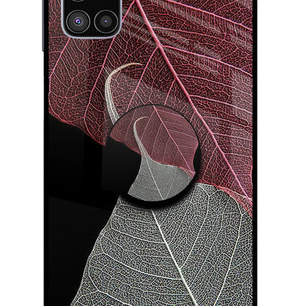 Leaf Pattern Samsung M51 Glass Case