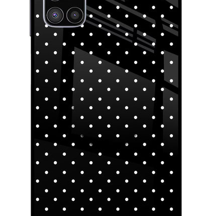 White Dots Samsung M51 Glass Case