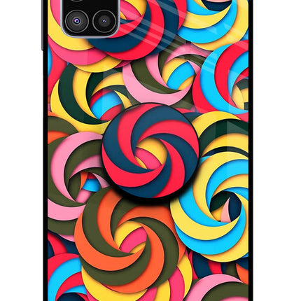 Spiral Pattern Samsung M51 Glass Case