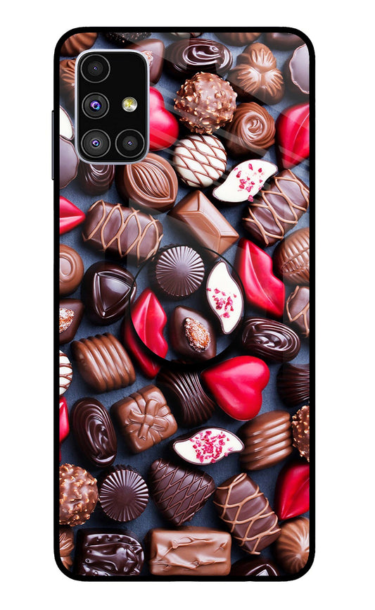 Chocolates Samsung M51 Glass Case