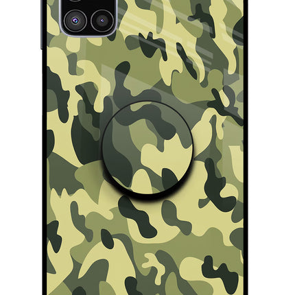 Camouflage Samsung M51 Glass Case