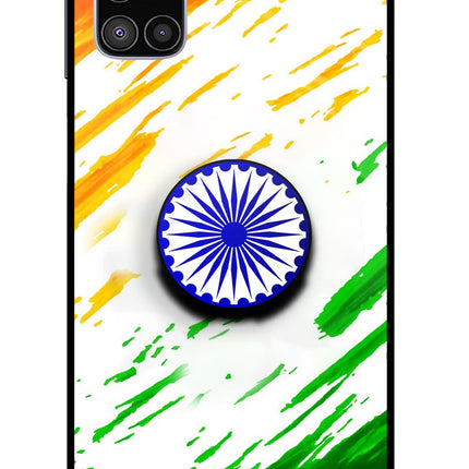 Indian Flag Ashoka Chakra Samsung M51 Glass Case