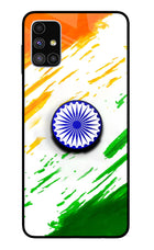 Indian Flag Ashoka Chakra Samsung M51 Glass Case