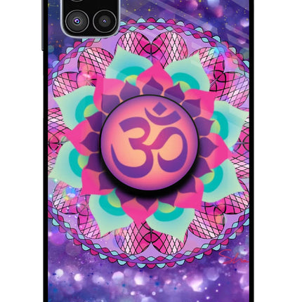 Om Purple Samsung M51 Glass Case