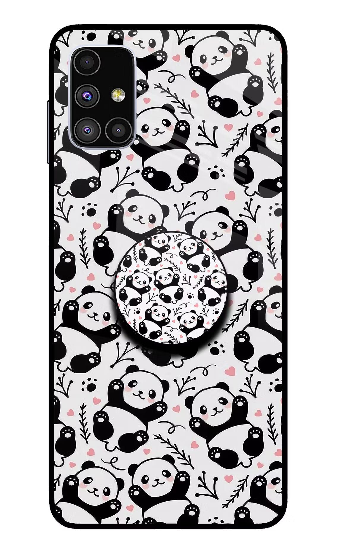 Cute Panda Samsung M51 Pop Case by Casekaro