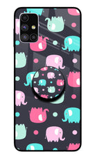 Baby Elephants Samsung M51 Glass Case