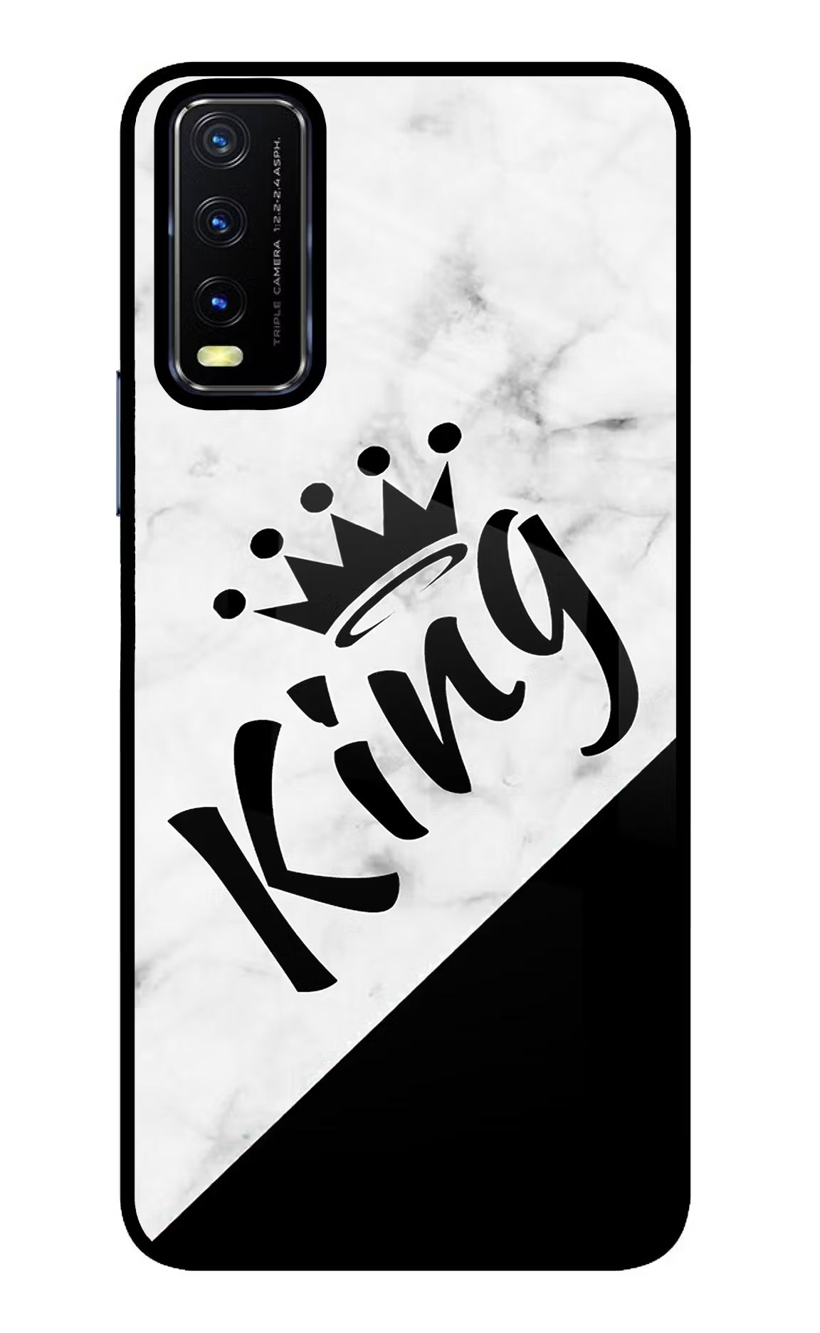 King Vivo Y20/Y20i Glass Case Back Cover by Casekaro