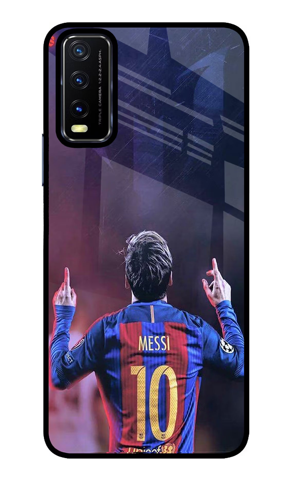 Messi Vivo Y20/Y20i Glass Case Back Cover by Casekaro