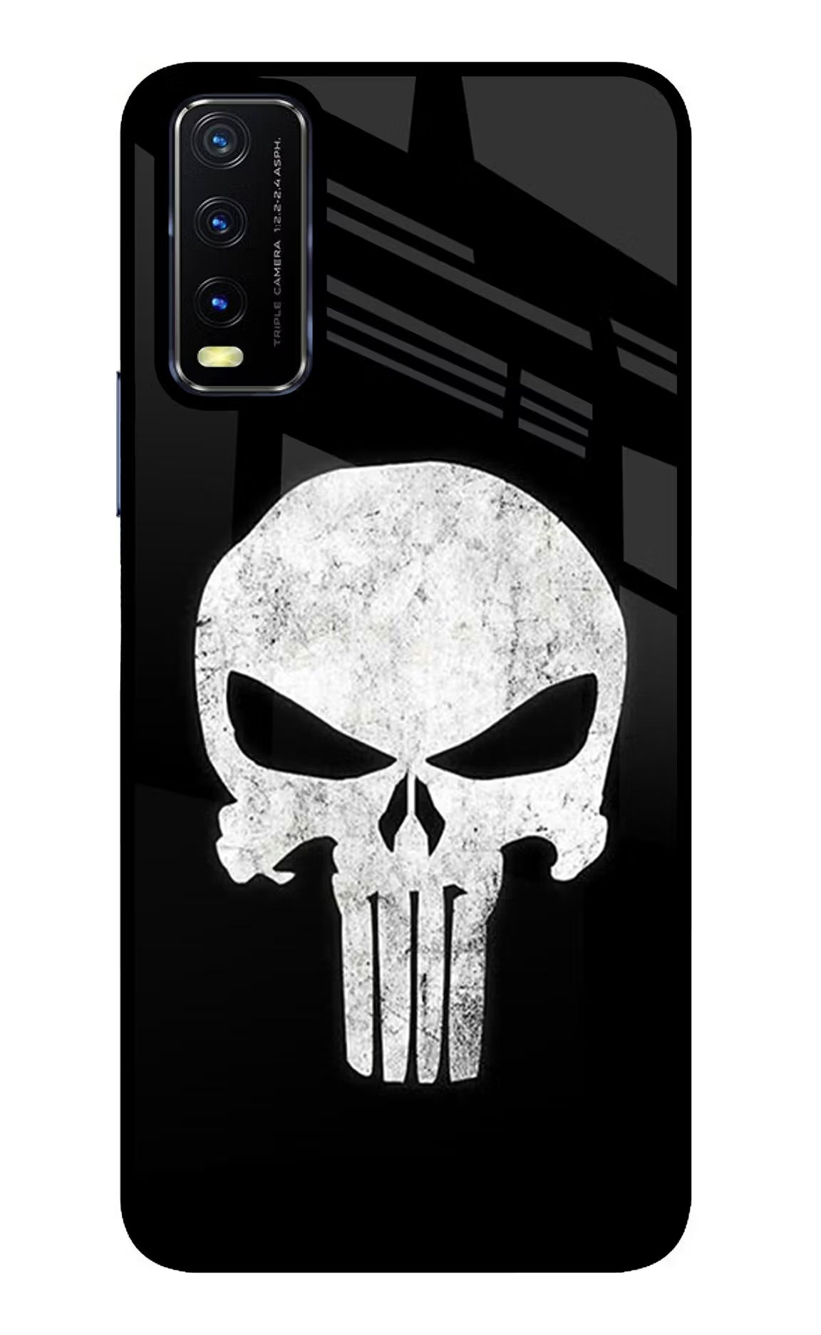 Punisher Skull Vivo Y20/Y20i Glass Case Back Cover by Casekaro