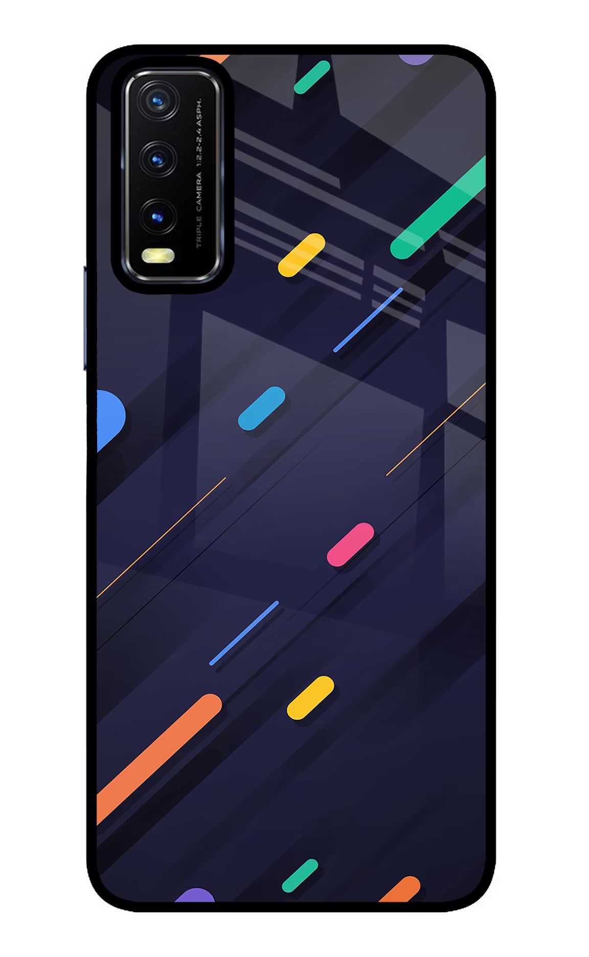 Abstract Design Vivo Y20/Y20i Glass Case