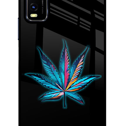 Weed Vivo Y20/Y20i Glass Case Back Cover by Casekaro