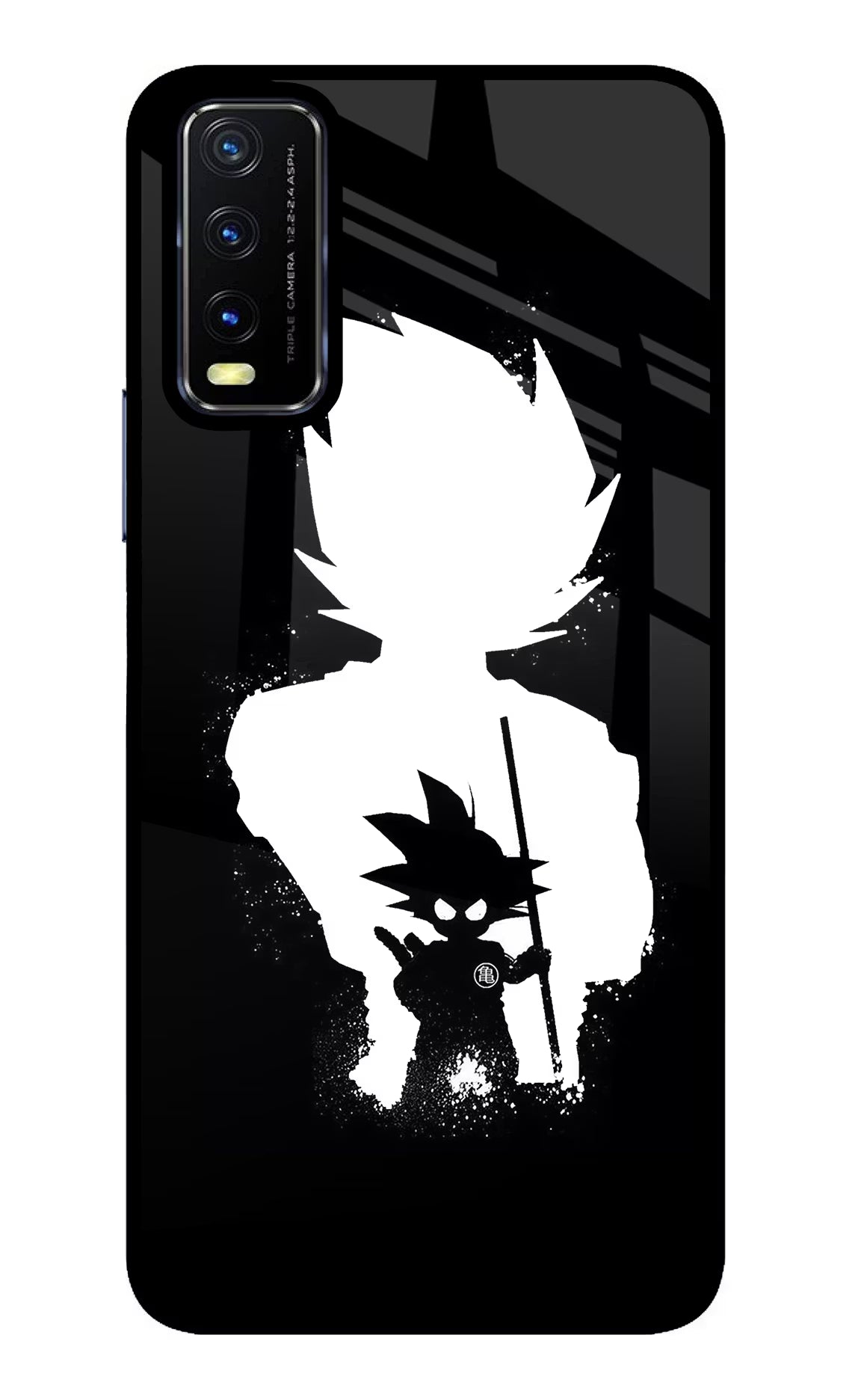 Goku Shadow Vivo Y20/Y20i Glass Case Back Cover by Casekaro