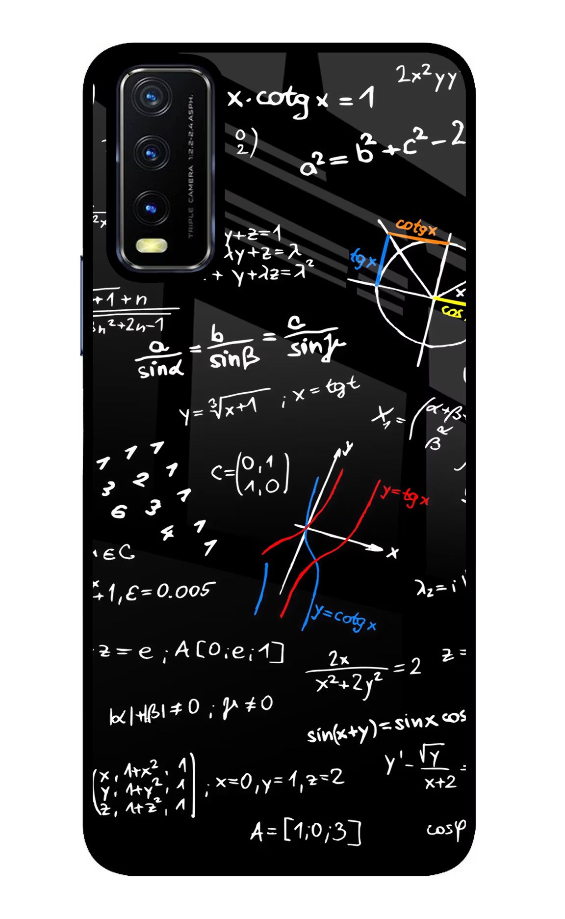 Mathematics Formula Vivo Y20/Y20i Glass Case Back Cover by Casekaro