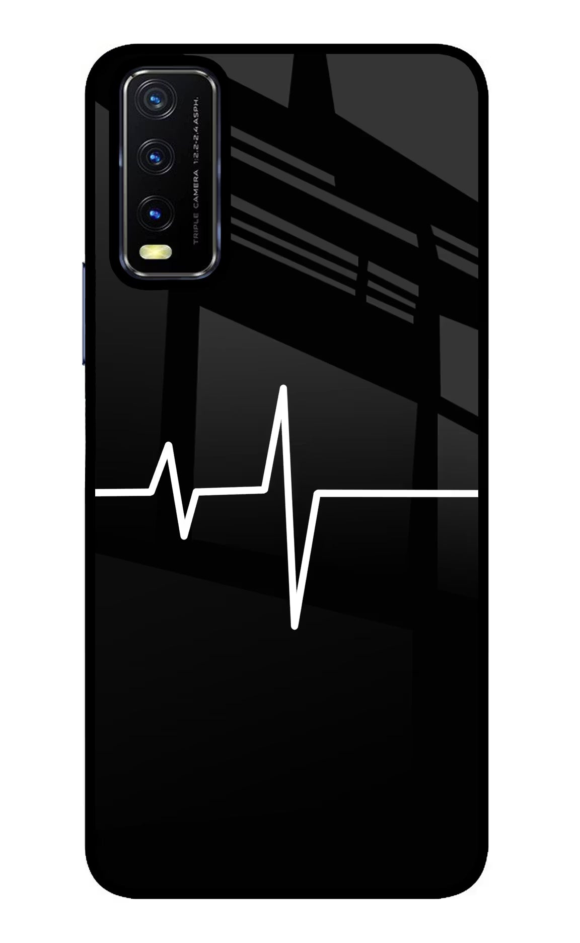 Heart Beats Vivo Y20/Y20i Glass Case Back Cover by Casekaro