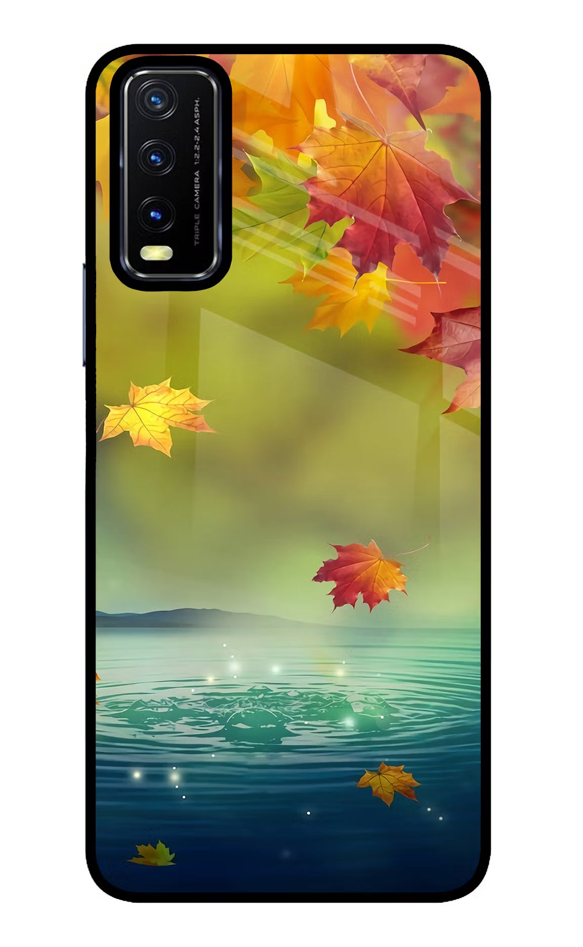 Flowers Vivo Y20/Y20i Glass Case Back Cover by Casekaro