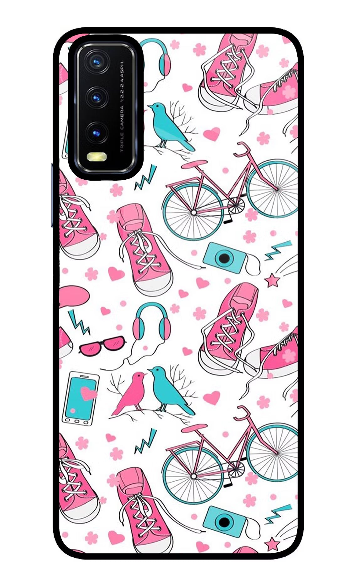 Artwork Vivo Y20/Y20i Glass Case Back Cover by Casekaro